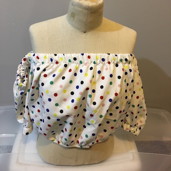 Crop Polk a dot Zara top - Picture 2 of 4